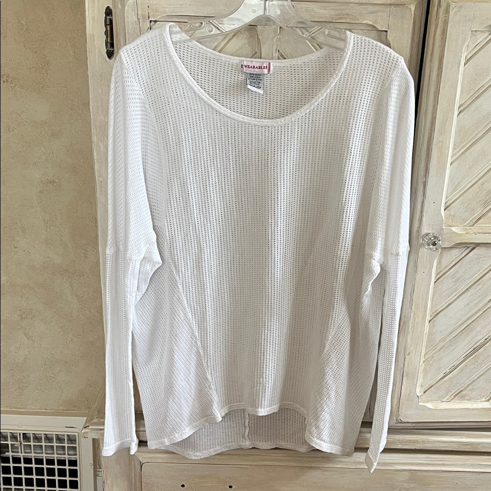 Wearables Dolman Style Pullover Sweater White Size XS